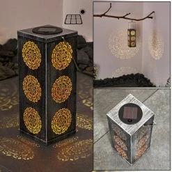 Hofstein Ajman Solarleuchte LED Silber, Kupferfarben, 1-flammig