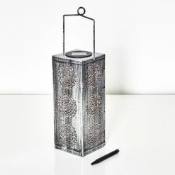 Hofstein Ajman Solarleuchte LED Silber, Kupferfarben, 1-flammig -Günstiges Solarleuchten Geschäft ajman solarleuchte h3327609 12