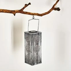 Hofstein Ajman Solarleuchte LED Silber, Kupferfarben, 1-flammig -Günstiges Solarleuchten Geschäft ajman solarleuchte h3327609 3