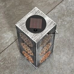 Hofstein Ajman Solarleuchte LED Silber, Kupferfarben, 1-flammig -Günstiges Solarleuchten Geschäft ajman solarleuchte h3327609 9