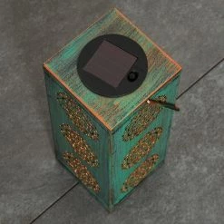 Hofstein Ajman Solarleuchte LED Gr&uuml;n, Kupferfarben, 1-flammig -Günstiges Solarleuchten Geschäft ajman solarleuchte h3327623 10