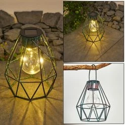 Hofstein Andalo Solarleuchte LED Grün, Rostfarben, 1-flammig