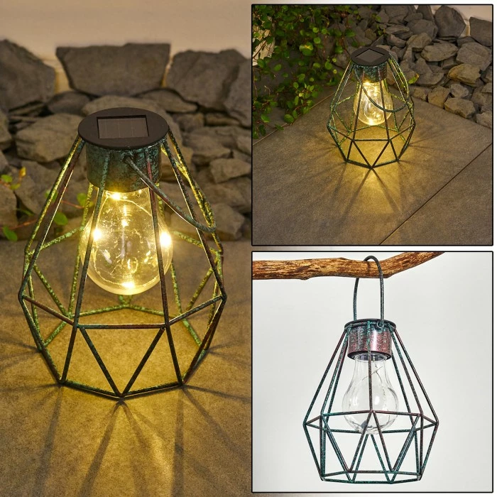 Hofstein Andalo Solarleuchte LED Grün, Rostfarben, 1-flammig 3 Hofstein Andalo Solarleuchte LED Grün, Rostfarben, 1-flammig