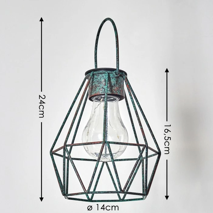 Hofstein Andalo Solarleuchte LED Grün, Rostfarben, 1-flammig 4 Hofstein Andalo Solarleuchte LED Grün, Rostfarben, 1-flammig – Bild 2