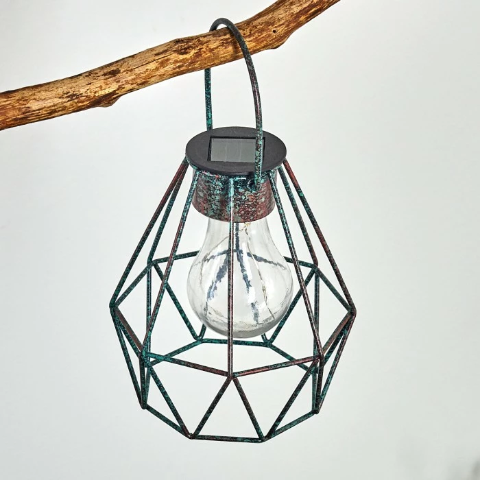 Hofstein Andalo Solarleuchte LED Grün, Rostfarben, 1-flammig 6 Hofstein Andalo Solarleuchte LED Grün, Rostfarben, 1-flammig – Bild 4