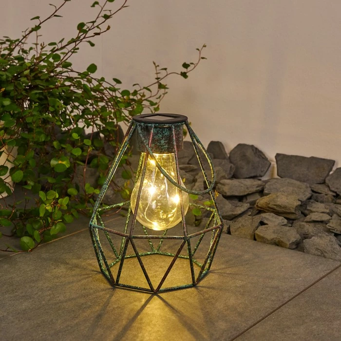 Hofstein Andalo Solarleuchte LED Grün, Rostfarben, 1-flammig 7 Hofstein Andalo Solarleuchte LED Grün, Rostfarben, 1-flammig – Bild 5