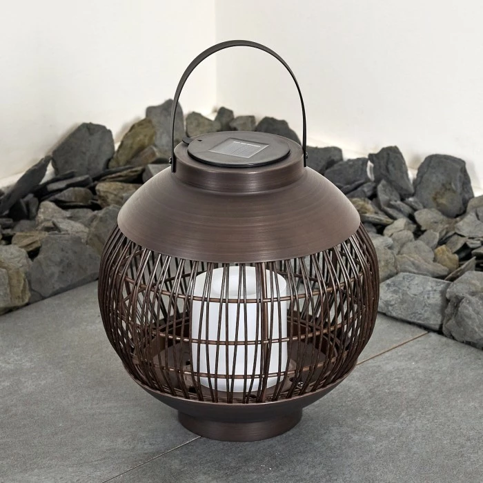 Hofstein Aosta Solarleuchte LED Braun, 1-flammig 5 Hofstein Aosta Solarleuchte LED Braun, 1-flammig – Bild 3