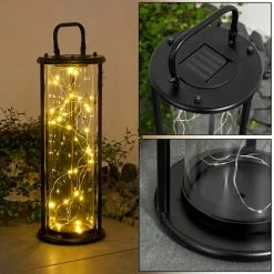 Hofstein Aracaju Solarleuchte LED Schwarz, 1-flammig