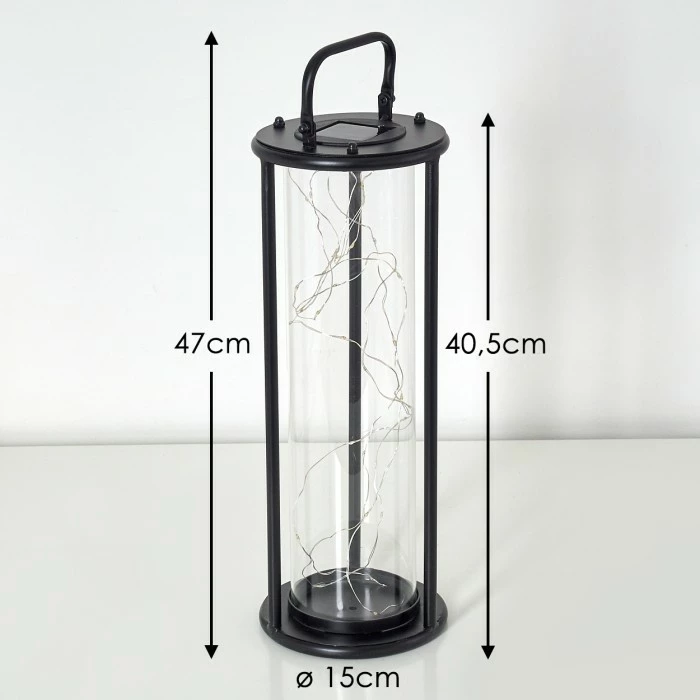 Hofstein Aracaju Solarleuchte LED Schwarz, 1-flammig 4 Hofstein Aracaju Solarleuchte LED Schwarz, 1-flammig – Bild 2