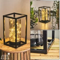 Hofstein Aracaju Solarleuchte LED Schwarz, 30-flammig