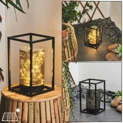 Hofstein Aracaju Solarleuchte LED Schwarz, 40-flammig