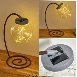 Hofstein Arrecife Solartischleuchte LED Rostfarben, 1-flammig