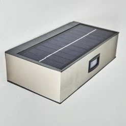 Hofstein Attu Aussenwandleuchte Solar LED Nickel-Matt, 1-flammig -Günstiges Solarleuchten Geschäft attu aussenwandleuchte solar h3080269 13