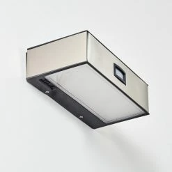 Hofstein Attu Aussenwandleuchte Solar LED Nickel-Matt, 1-flammig -Günstiges Solarleuchten Geschäft attu aussenwandleuchte solar h3080269 14