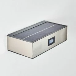 Hofstein Attu Aussenwandleuchte Solar LED Nickel-Matt, 1-flammig -Günstiges Solarleuchten Geschäft attu aussenwandleuchte solar h3080269 3