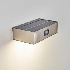 Hofstein Attu Aussenwandleuchte Solar LED Nickel-Matt, 1-flammig -Günstiges Solarleuchten Geschäft attu aussenwandleuchte solar h3080269 4