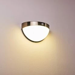 Hofstein Basra Solarleuchte LED Chrom, 1-flammig, Bewegungsmelder -Günstiges Solarleuchten Geschäft basra solarleuchte h3304921 do1 14