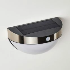 Hofstein Basra Solarleuchte LED Chrom, 1-flammig, Bewegungsmelder -Günstiges Solarleuchten Geschäft basra solarleuchte h3304921 do1 5