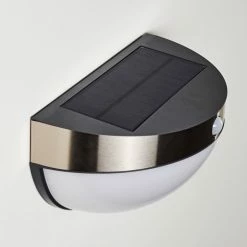 Hofstein Basra Solarleuchte LED Chrom, 1-flammig, Bewegungsmelder -Günstiges Solarleuchten Geschäft basra solarleuchte h3304921 do1 8