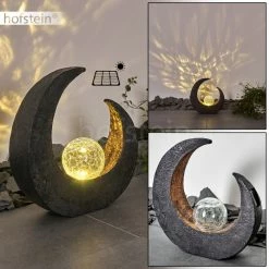 Hofstein Benevento Solarleuchte LED Schwarz, Braun, 1-flammig