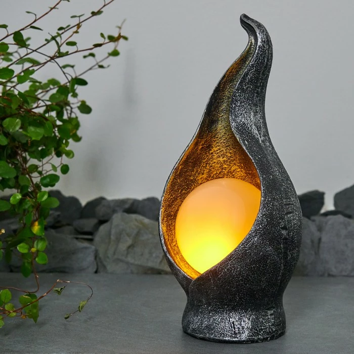 Hofstein Benevento Solarleuchte LED Schwarz, Silber, Gold, 36-flammig 5 Hofstein Benevento Solarleuchte LED Schwarz, Silber, Gold, 36-flammig – Bild 3