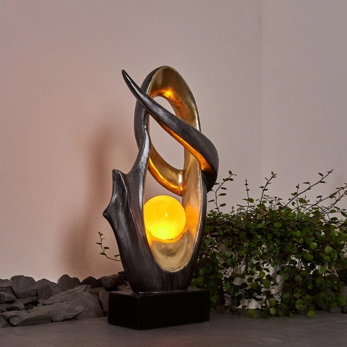 Hofstein Benevento Solarleuchte LED Silber, Gold, 1-flammig 9 Hofstein Benevento Solarleuchte LED Silber, Gold, 1-flammig – Bild 7