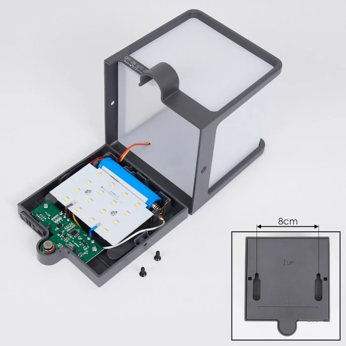 Hofstein Burseryd Solar-Außenwandleuchte LED Anthrazit, 1-flammig, Bewegungsmelder 7 Hofstein Burseryd Solar-Außenwandleuchte LED Anthrazit, 1-flammig, Bewegungsmelder – Bild 5