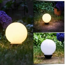 Hofstein Campinas Solar-Kugelleuchte LED Schwarz, Weiß, 1-flammig