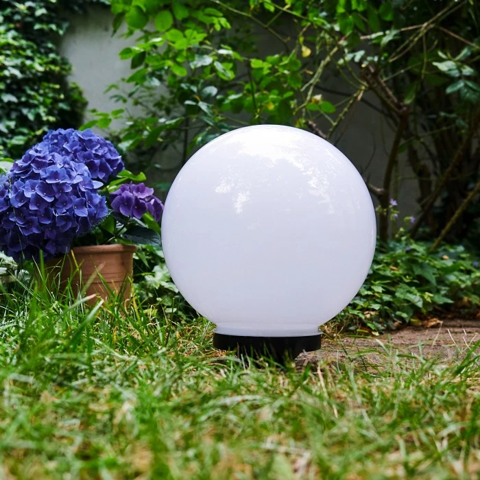 Hofstein Campinas Solar-Kugelleuchte LED Schwarz, Weiß, 1-flammig 8 Hofstein Campinas Solar-Kugelleuchte LED Schwarz, Weiß, 1-flammig – Bild 6