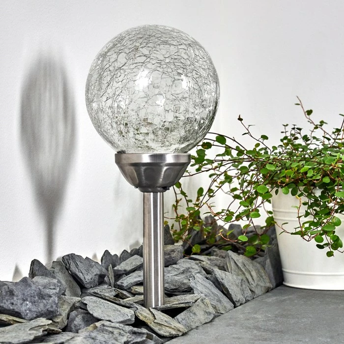 Hofstein Carbonia Solar-Wegeleuchte LED Silber, 2-flammig, Farbwechsler 7 Hofstein Carbonia Solar-Wegeleuchte LED Silber, 2-flammig, Farbwechsler – Bild 5