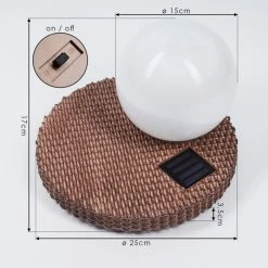 Hofstein Centrache Solar-Kugelleuchte LED Braun, 1-flammig -Günstiges Solarleuchten Geschäft centrache solar kugelleuchte h3427132 3