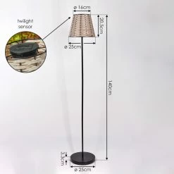 Hofstein Chillaiza Solarstehleuchte LED Schwarz, 1-flammig -Günstiges Solarleuchten Geschäft chillaiza solarstehleuchte h3590140 3