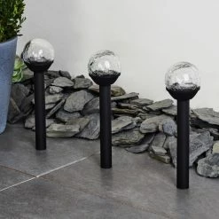 Hofstein Colognole 3er Set Solar-Wegeleuchte LED Schwarz, 1-flammig -Günstiges Solarleuchten Geschäft colognole 3er set solar wegeleuchte h3419588 11