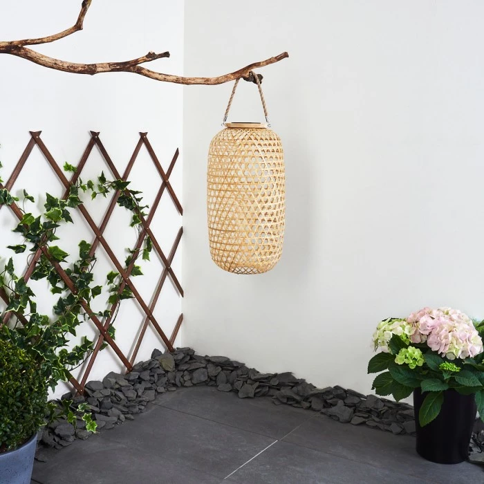 Hofstein Conneaut Solarleuchte LED Braun, Holz hell, 1-flammig 4 Hofstein Conneaut Solarleuchte LED Braun, Holz hell, 1-flammig – Bild 2