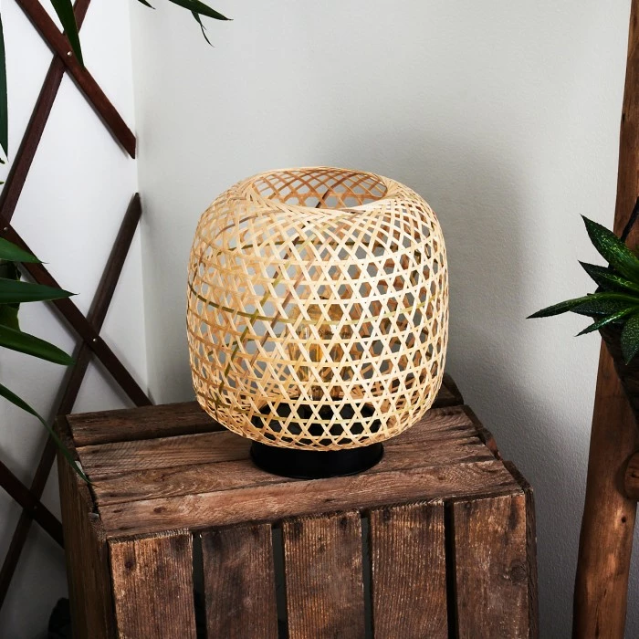 Hofstein Conneaut Solarleuchte LED Schwarz, Holz hell, 1-flammig 4 Hofstein Conneaut Solarleuchte LED Schwarz, Holz hell, 1-flammig – Bild 2