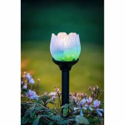 Eglo Leuchten Eglo BLÜTE Solarleuchte LED Schwarz, 2-flammig, Farbwechsler