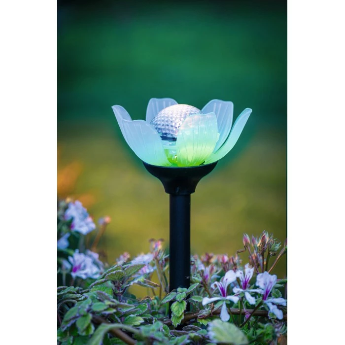 Eglo Leuchten Eglo BLÜTE Solarleuchte LED Schwarz, 2-flammig, Farbwechsler 4 Eglo Leuchten Eglo BLÜTE Solarleuchte LED Schwarz, 2-flammig, Farbwechsler – Bild 2