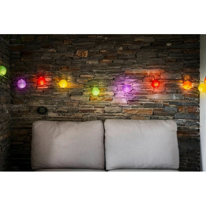 Eglo Leuchten Eglo DOTS Solar-Lichterkette LED Schwarz, 10-flammig 4 Eglo Leuchten Eglo DOTS Solar-Lichterkette LED Schwarz, 10-flammig – Bild 2