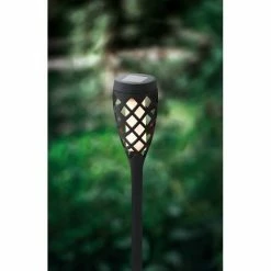 Eglo Leuchten Eglo FACKEL Solarleuchte LED Schwarz, 10-flammig