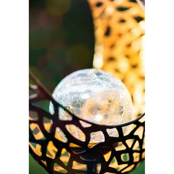 Eglo Leuchten Eglo KNOSPE Solarleuchte LED Schwarz, Gold, 1-flammig 4 Eglo Leuchten Eglo KNOSPE Solarleuchte LED Schwarz, Gold, 1-flammig – Bild 2