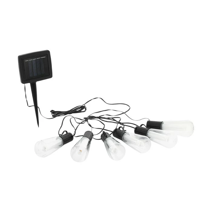 Eglo Leuchten Eglo PARTY Solar-Lichterkette LED Schwarz, 6-flammig 4 Eglo Leuchten Eglo PARTY Solar-Lichterkette LED Schwarz, 6-flammig – Bild 2