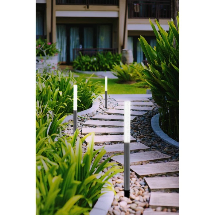 Eglo Leuchten Eglo SHINE 3er Set Solar-Wegeleuchte LED Silber, 3-flammig, Farbwechsler 3 Eglo Leuchten Eglo SHINE 3er Set Solar-Wegeleuchte LED Silber, 3-flammig, Farbwechsler