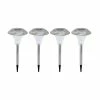 Eglo Leuchten Eglo SHINE 4er Set Solar-Wegeleuchte LED Edelstahl, 4-flammig