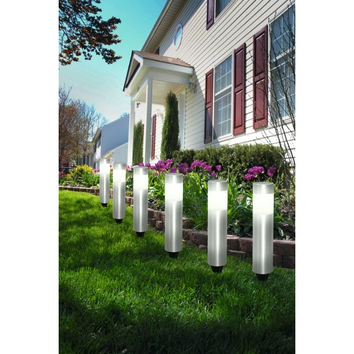 Eglo Leuchten Eglo SHINE 6er Set Solar-Wegeleuchte LED Edelstahl, 6-flammig 3 Eglo Leuchten Eglo SHINE 6er Set Solar-Wegeleuchte LED Edelstahl, 6-flammig