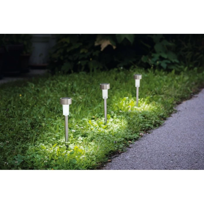 Eglo Leuchten Eglo SHINE Solar-Wegeleuchte LED Edelstahl, 1-flammig 3 Eglo Leuchten Eglo SHINE Solar-Wegeleuchte LED Edelstahl, 1-flammig