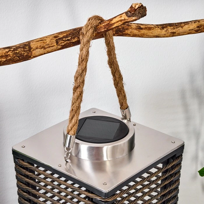 Hofstein Emboque Solarhängeleuchte LED Nickel-Matt, Schwarz, Braun, Naturfarben, 1-flammig 5 Hofstein Emboque Solarhängeleuchte LED Nickel-Matt, Schwarz, Braun, Naturfarben, 1-flammig – Bild 3