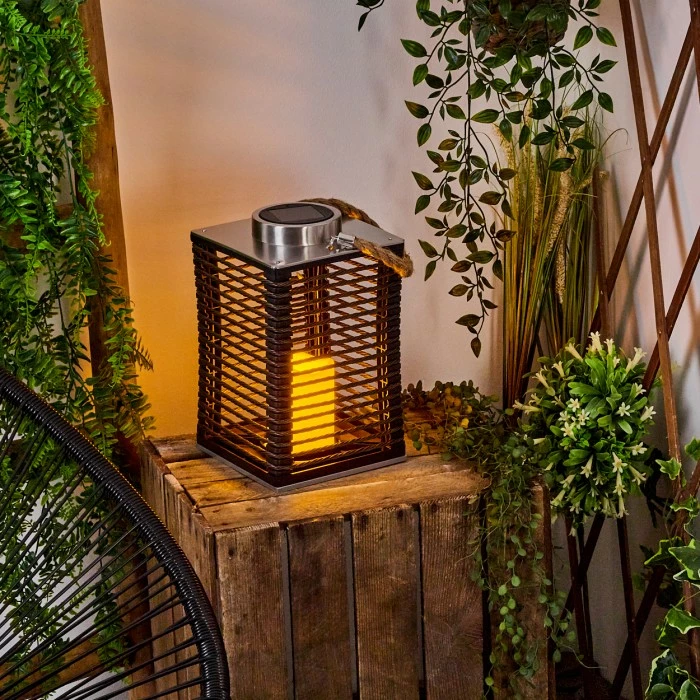 Hofstein Emboque Solartischleuchte LED Nickel-Matt, Schwarz, Braun, Naturfarben, 1-flammig 9 Hofstein Emboque Solartischleuchte LED Nickel-Matt, Schwarz, Braun, Naturfarben, 1-flammig – Bild 7