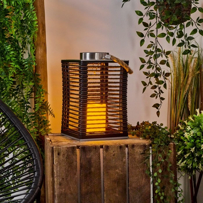 Hofstein Emboque Solartischleuchte LED Nickel-Matt, Schwarz, Braun, Naturfarben, 1-flammig 11 Hofstein Emboque Solartischleuchte LED Nickel-Matt, Schwarz, Braun, Naturfarben, 1-flammig – Bild 9