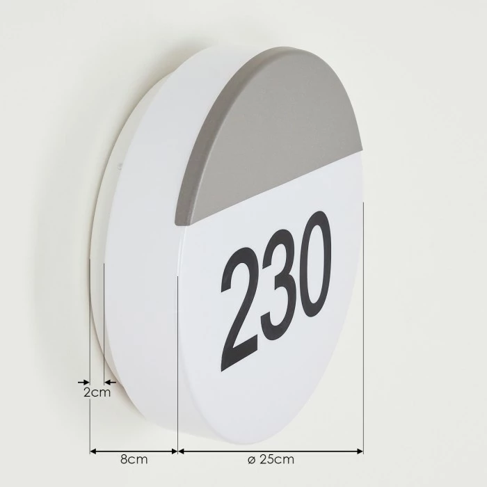 Hofstein Eppeland Hausnummernleuchte LED Anthrazit, 1-flammig 6 Hofstein Eppeland Hausnummernleuchte LED Anthrazit, 1-flammig – Bild 4