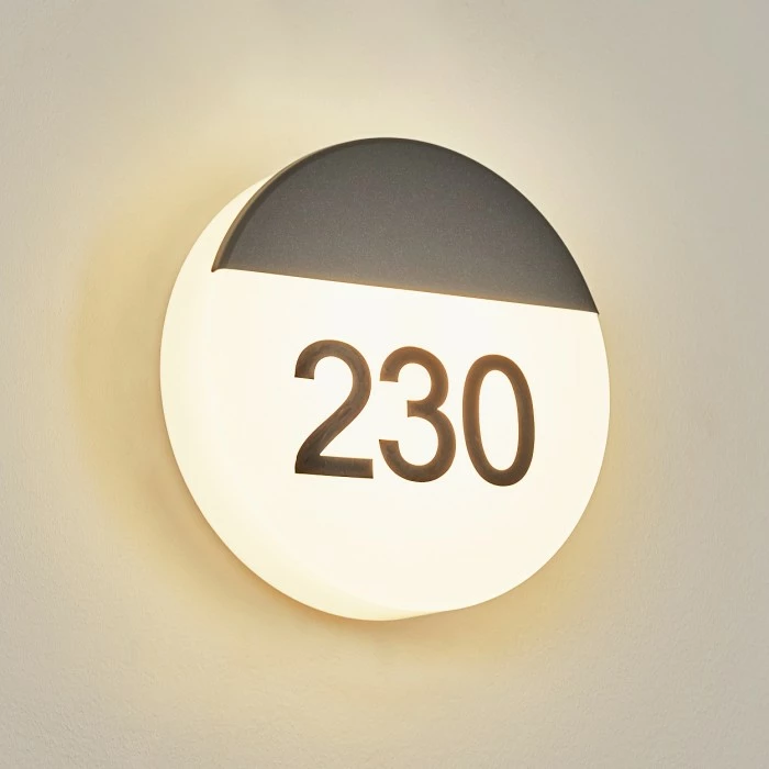 Hofstein Eppeland Hausnummernleuchte LED Anthrazit, 1-flammig 11 Hofstein Eppeland Hausnummernleuchte LED Anthrazit, 1-flammig – Bild 9